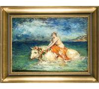 RZHRHJES Abstract Painting Poster Art Print Canvas Print Poster Raub Der Europa by Ferdinand Leeke Landscape Canvas Painting for Home Decor 60x90cm