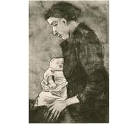 RZHRHJES Abstract Painting Poster Art Print Canvas Print Poster Sien Nursing Baby Vincent Van Gogh Landscape Canvas Painting for Home Decor 60x90cm