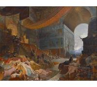 RZHRHJES Abstract Painting Poster Art Print Canvas Print Poster the Death of Babylon by Georges Antoine Rochegrosse Landscape Canvas Painting for Office Decor 60x90cm