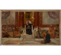 RZHRHJES Abstract Painting Poster Art Print Canvas Print Poster the Emperor Justinian by Benjamin Jean Constant Landscape Canvas Painting for Office Decor 60x90cm
