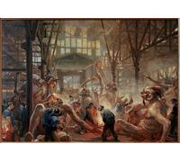 RZHRHJES Abstract Painting Poster Art Print Canvas Print Poster the Krupp Devils by Heinrich Kley Landscape Canvas Painting for Office Decor 60x90cm