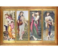 RZHRHJES Abstract Painting Poster Art Print Canvas Print Poster the Labours of Psyche by Roddam Spencer Stanhope Landscape Canvas Painting for Office Decor 60x90cm
