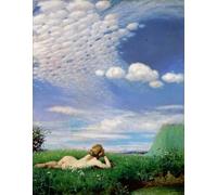 RZHRHJES Abstract Painting Poster Art Print Canvas Print Poster the Lark by Pál Szinyei Merse Landscape Canvas Painting for Office Decor 60x90cm