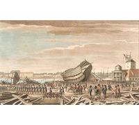 RZHRHJES Abstract Painting Poster Art Print Canvas Print Poster the Last Deed of the English by J F Clemens Landscape Canvas Painting for Office Decor 60x90cm