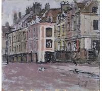 RZHRHJES Abstract Painting Poster Art Print Canvas Print Poster the Old Arcades Dieppe by Walter Richard Sickert Landscape Canvas Painting for Home Decor 60x90cm