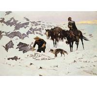 RZHRHJES Abstract Painting Poster Art Print Canvas Print Poster the Sheepherder by Frederic Remington Landscape Canvas Painting for Office Decor 60x90cm