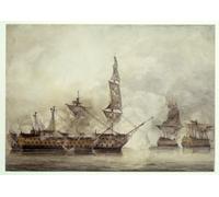 RZHRHJES Abstract Painting Poster Art Print Canvas Print Poster the victory Has Trafalgar Between Two French Ships Drawing by John Constable Landscape Canvas Painting for Home Decor 60x90cm