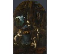 RZHRHJES Abstract Painting Poster Art Print Canvas Print Poster the Virgin of the Rocks Between by Leonardo Da Vinci Landscape Canvas Painting for Home Decor 60x90cm