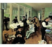 RZHRHJES Famous Painting Poster Art Canvas Print Retro Picture a Cotton Office in New Orleans by Edgar Degas Poster Wall Art for Home Decor 60x90cm