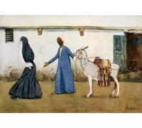 RZHRHJES Famous Painting Poster Art Canvas Print Retro Picture a Financial Question From the Light Side of Egypt by Lance Thackeray Poster Wall Art for Office Decor 60x90cm