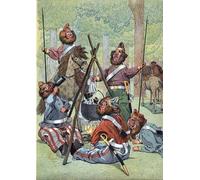 RZHRHJES Famous Painting Poster Art Canvas Print Retro Picture After the Episode of Russia's Retreat During the Napoleonic War the Cossacks Up Their Bivouac Poster Wall Art for Home Decor 60x90cm
