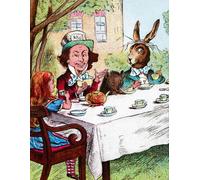 RZHRHJES Famous Painting Poster Art Canvas Print Retro Picture Alice At the Mad Hatters Tea Party by Tenniel Poster Wall Art for Home Decor 60x90cm