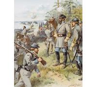RZHRHJES Famous Painting Poster Art Canvas Print Retro Picture General Stonewall Jackson At the First Battle of Animal Run by Henry Alexander Ogden Poster Wall Art for Office Decor 60x90cm
