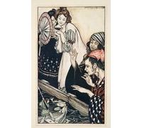 RZHRHJES Famous Painting Poster Art Canvas Print Retro Picture Gulliver Encounter with the Frog by Arthur Rackham Poster Wall Art for Office Decor 60x90cm