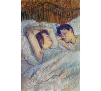 RZHRHJES Famous Painting Poster Art Canvas Print Retro Picture in the Bed by Henri De Toulouse Lautrec Poster Wall Art for Home Decor 60x90cm