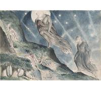 RZHRHJES Famous Painting Poster Art Canvas Print Retro Picture Lucia Carrying Dante in His Sleep Illustration to the Divine Comedy by William Blake Poster Wall Art for Home Decor 60x90cm