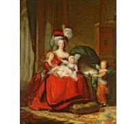 RZHRHJES Famous Painting Poster Art Canvas Print Retro Picture Marie Antoinette and Her Children by Elisabeth Louise Vigee Lebrun Poster Wall Art for Office Decor 60x90cm