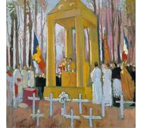 RZHRHJES Famous Painting Poster Art Canvas Print Retro Picture Mass in Front of the Grave of Ernest Psichari by Maurice Denis Poster Wall Art for Home Decor 60x90cm