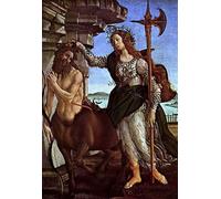 RZHRHJES Famous Painting Poster Art Canvas Print Retro Picture Minerva and the centaur by Sandro Botticelli Poster Wall Art for Office Decor 60x90cm