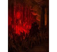 RZHRHJES Famous Painting Poster Art Canvas Print Retro Picture Paradise Lost Enemy in Council Engraving by Gustave Doré by Gustave Dore Poster Wall Art for Office Decor 60x90cm
