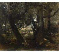 RZHRHJES Famous Painting Poster Art Canvas Print Retro Picture Pheasantry in the Forest of Compiègne by Theodore Rousseau Poster Wall Art for Home Decor 60x90cm