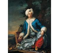 RZHRHJES Famous Painting Poster Art Canvas Print Retro Picture Portrait of an European in Turkish Costumeecond Half of by Antoine De Favray Poster Wall Art for Home Decor 60x90cm