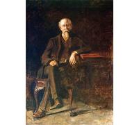 RZHRHJES Famous Painting Poster Art Canvas Print Retro Picture Portrait of Dr. William Eakins Poster Wall Art for Office Decor 60x90cm