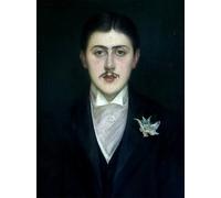 RZHRHJES Famous Painting Poster Art Canvas Print Retro Picture Portrait of Marcel Proust by Jacques Emile Blanche Poster Wall Art for Home Decor 60x90cm