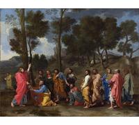 RZHRHJES Famous Painting Poster Art Canvas Print Retro Picture Poussin Nicolas Seven Sacraments: Ordination Oil on Canvas Baroque by Nicolas Poussin Poster Wall Art for Office Decor 60x90cm