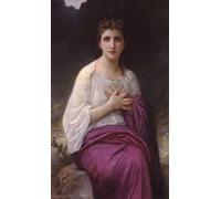 RZHRHJES Famous Painting Poster Art Canvas Print Retro Picture Psyché by William Adolphe Bouguereau Poster Wall Art for Office Decor 60x90cm