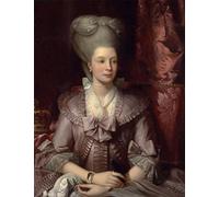 RZHRHJES Famous Painting Poster Art Canvas Print Retro Picture Queen Charlotte by Benjamin West Poster Wall Art for Home Decor 60x90cm