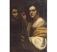 RZHRHJES Famous Painting Poster Art Canvas Print Retro Picture Self Portrait by Artemisia Gentileschi Poster Wall Art for Office Decor 60x90cm