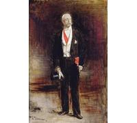 RZHRHJES Famous Painting Poster Art Canvas Print Retro Picture Study for the Portrait of Felix Faure by Leon Florentin Bonnat Poster Wall Art for Office Decor 60x90cm