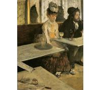 RZHRHJES Famous Painting Poster Art Canvas Print Retro Picture The Absinthe Drinker Edgar Degas Poster Wall Art for Home Decor 60x90cm