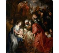 RZHRHJES Famous Painting Poster Art Canvas Print Retro Picture the Adoration of the Magi by Peter Paul Rubens Poster Wall Art for Home Decor 60x90cm