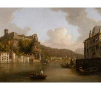 RZHRHJES Famous Painting Poster Art Canvas Print Retro Picture the Chateau De Pierre Encise on the Rhone Lyon by William Marlow Poster Wall Art for Office Decor 60x90cm