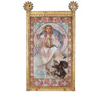 RZHRHJES Famous Painting Poster Art Canvas Print Retro Picture the Dance From a Serie of Lithographs by Alphonse Mucha Poster Wall Art for Home Decor 60x90cm