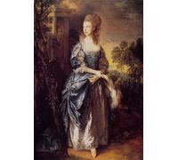 RZHRHJES Famous Painting Poster Art Canvas Print Retro Picture the Honourable Frances Duncombe by Thomas Gainsborough Poster Wall Art for Office Decor 60x90cm