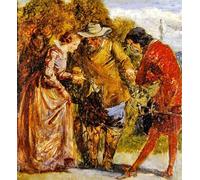 RZHRHJES Famous Painting Poster Art Canvas Print Retro Picture the Introduction by John Everett Millais Poster Wall Art for Home Decor 60x90cm