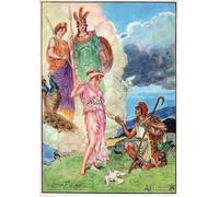 RZHRHJES Famous Painting Poster Art Canvas Print Retro Picture the Judgement of Paris by Charles Edmund Brock Poster Wall Art for Office Decor 60x90cm