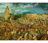 RZHRHJES Famous Painting Poster Art Canvas Print Retro Picture the Road to Calvary by Pieter Bruegel the Elder Poster Wall Art for Office Decor 60x90cm