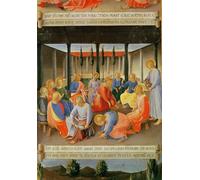 RZHRHJES Famous Painting Poster Art Canvas Print Retro Picture the Washing of the Feet Detail From Three of the Silver Treasury of Santissima Annunziata by Fra Angelico for Office Decor 60x90cm