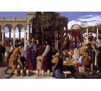 RZHRHJES Famous Painting Poster Art Canvas Print Retro Picture the Wedding Feast At Cana by Julius Schnorr Von Carolsfeld Poster Wall Art for Home Decor 60x90cm