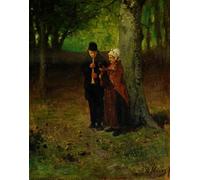 RZHRHJES Famous Painting Poster Art Canvas Print Retro Picture Wandering Musicians by Anton Mauve Poster Wall Art for Office Decor 60x90cm