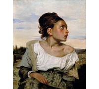 RZHRHJES Famous Painting Poster Art Canvas Print Retro Picture Young Orphan Girl in the Cemetery by Ferdinandeugene Delacroix Poster Wall Art for Home Decor 60x90cm