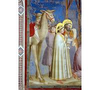 RZHRHJES Retro Picture Portrait Oil Painting Modern Wall Artwork Adoration of the Magi Detail Two Camels and the Magi with Their Gifts by Giotto Di Bondone Canvas Poster for Home Decor 60x90cm