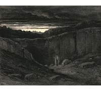 RZHRHJES Retro Picture Portrait Oil Painting Modern Wall Artwork All Hope Abandon Ye Who Enter Here by Gustave Dore Canvas Poster for Office Decor 60x90cm