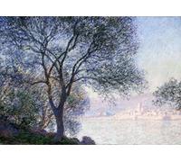 RZHRHJES Retro Picture Portrait Oil Painting Modern Wall Artwork Antibes Seen From the Salis by Claude Monet Canvas Poster for Office Decor 60x90cm
