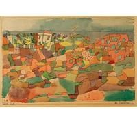 RZHRHJES Retro Picture Portrait Oil Painting Modern Wall Artwork Bei Taormina by Paul Klee Canvas Poster for Office Decor 60x90cm