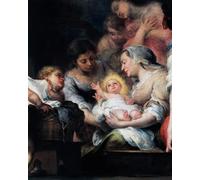 RZHRHJES Retro Picture Portrait Oil Painting Modern Wall Artwork Birth of the Virgin by Bartolomé Esteban Murillo Canvas Poster for Home Decor 60x90cm